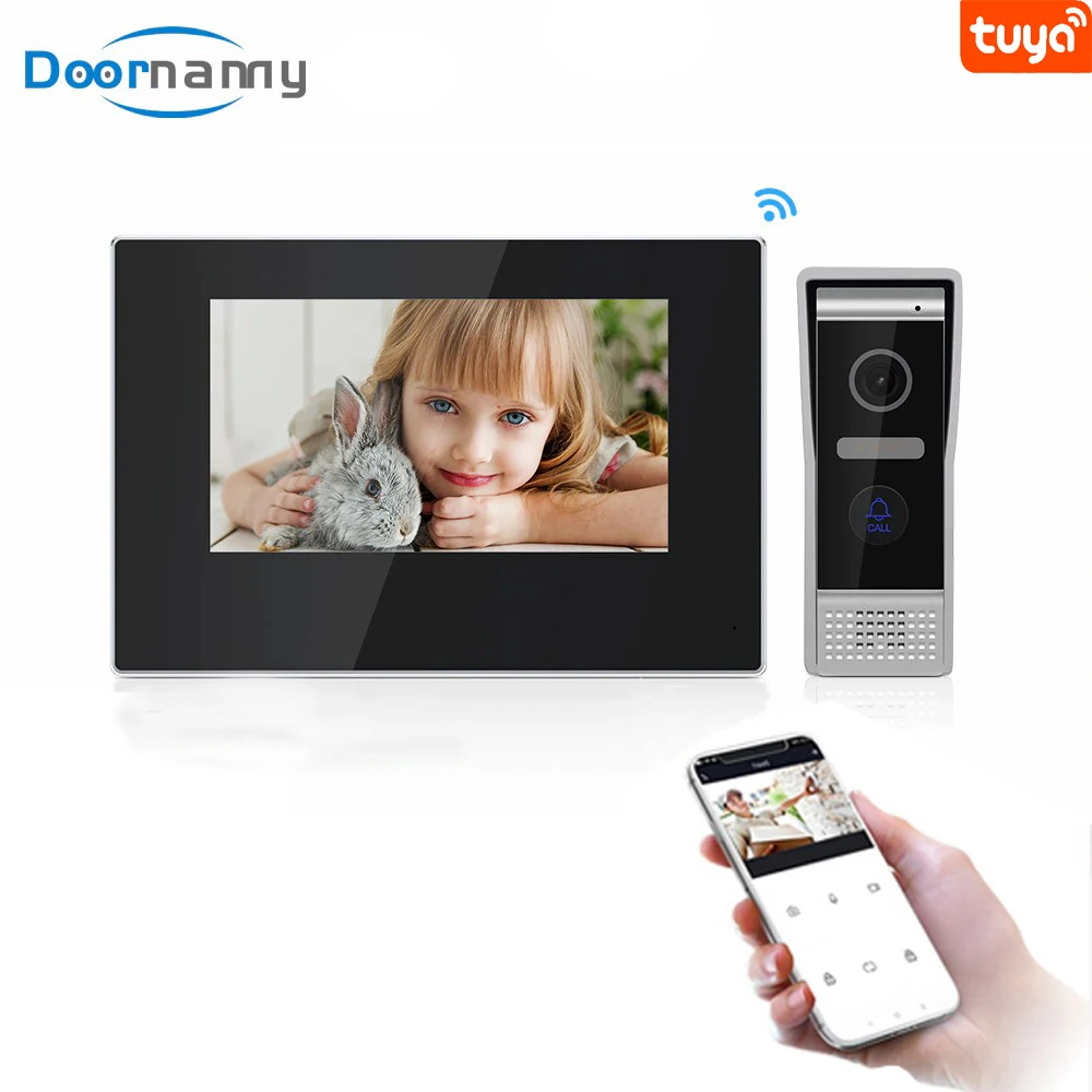 Doornanny Full Touch Screen Video Intercom For Home Apartment WiFi Intercom Intry Home Bell Tuya Smart Doorbell With Camera