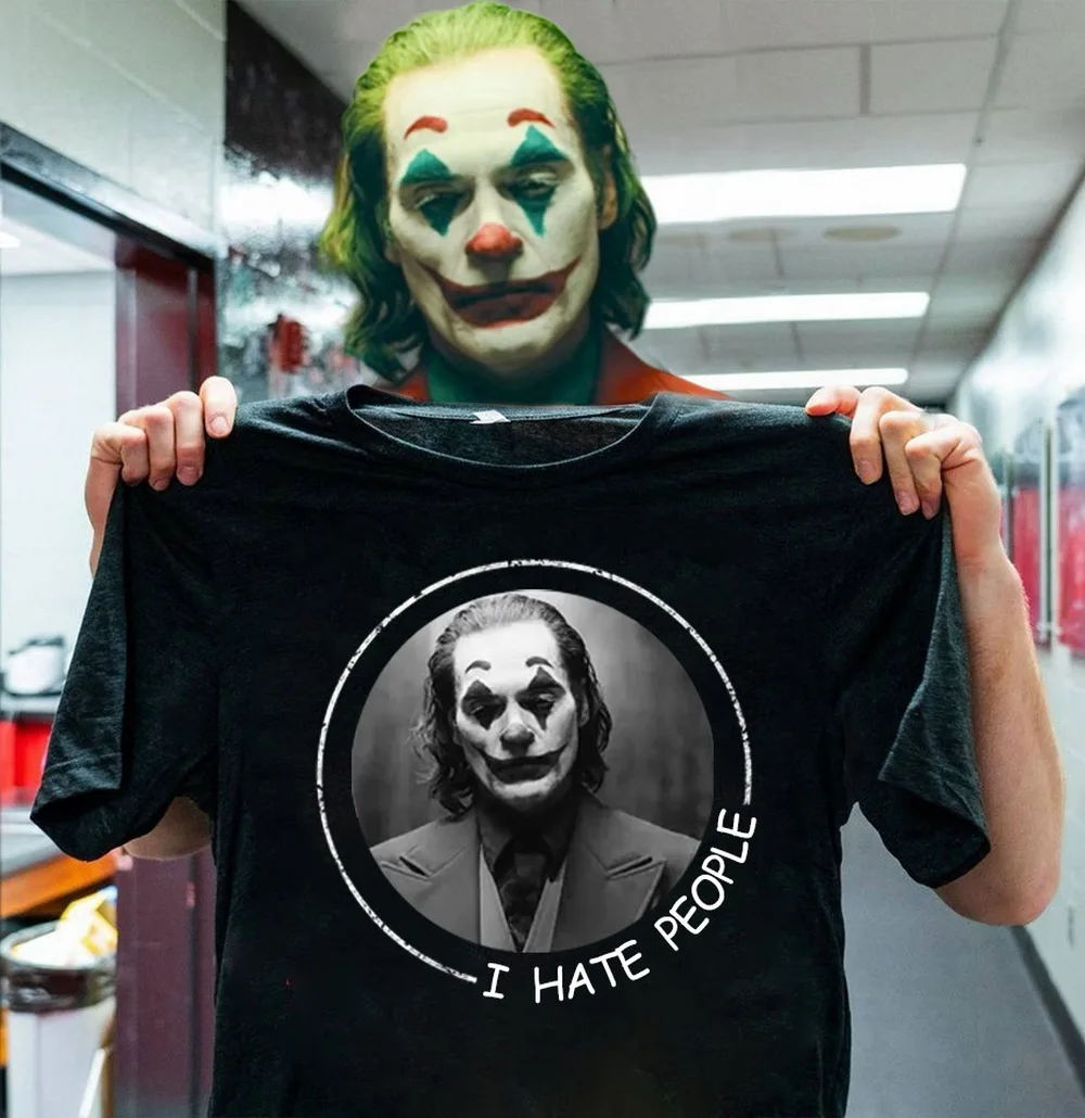 Футболка унисекс с надписью «Joker I Hate People», свободная футболка