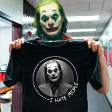 Футболка унисекс с надписью «Joker I Hate People», свободная футболка