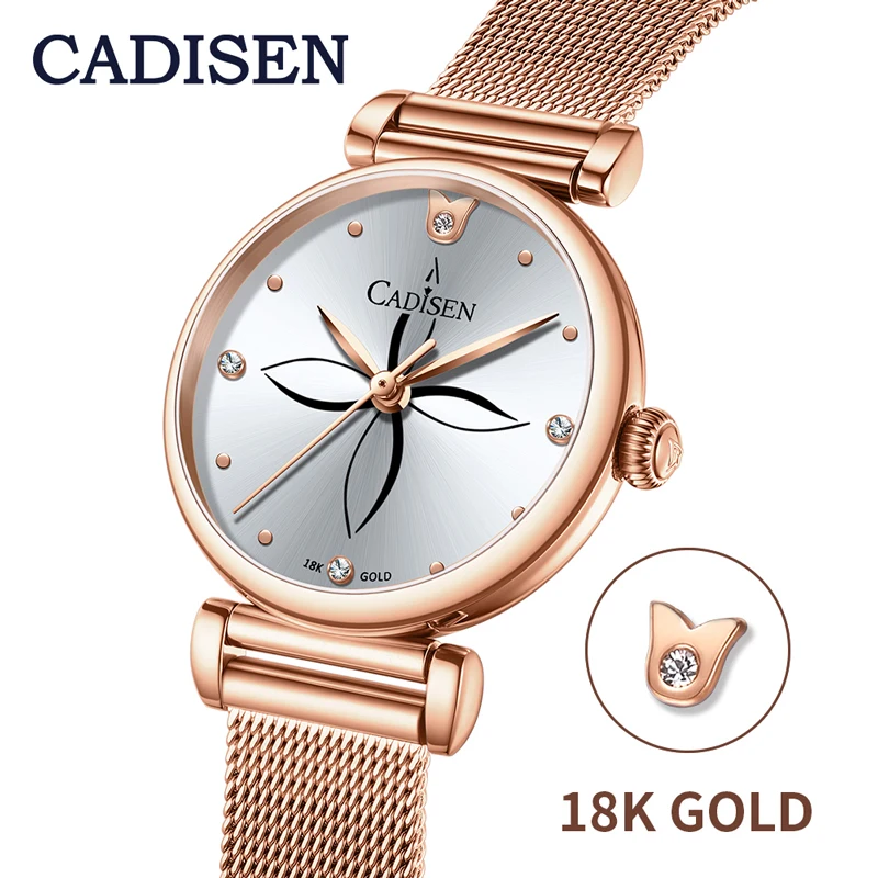 

CADISEN Watches For Women Top Brand Luxury Slim Dial Ladies Watch Ladies Stainles Steel Gold Quartz Watch Women zegarek damski