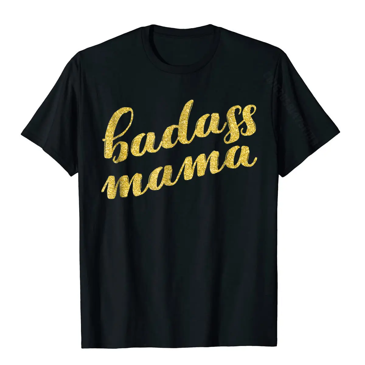 Custom T-Shirt for Men Casual Summer Tees Short Sleeve Cheap Customized Tops & Tees Crewneck 100% Cotton Drop Shipping Badass Mama Shirt Christmas Gift for Mom Wife Women from Son__1866 black