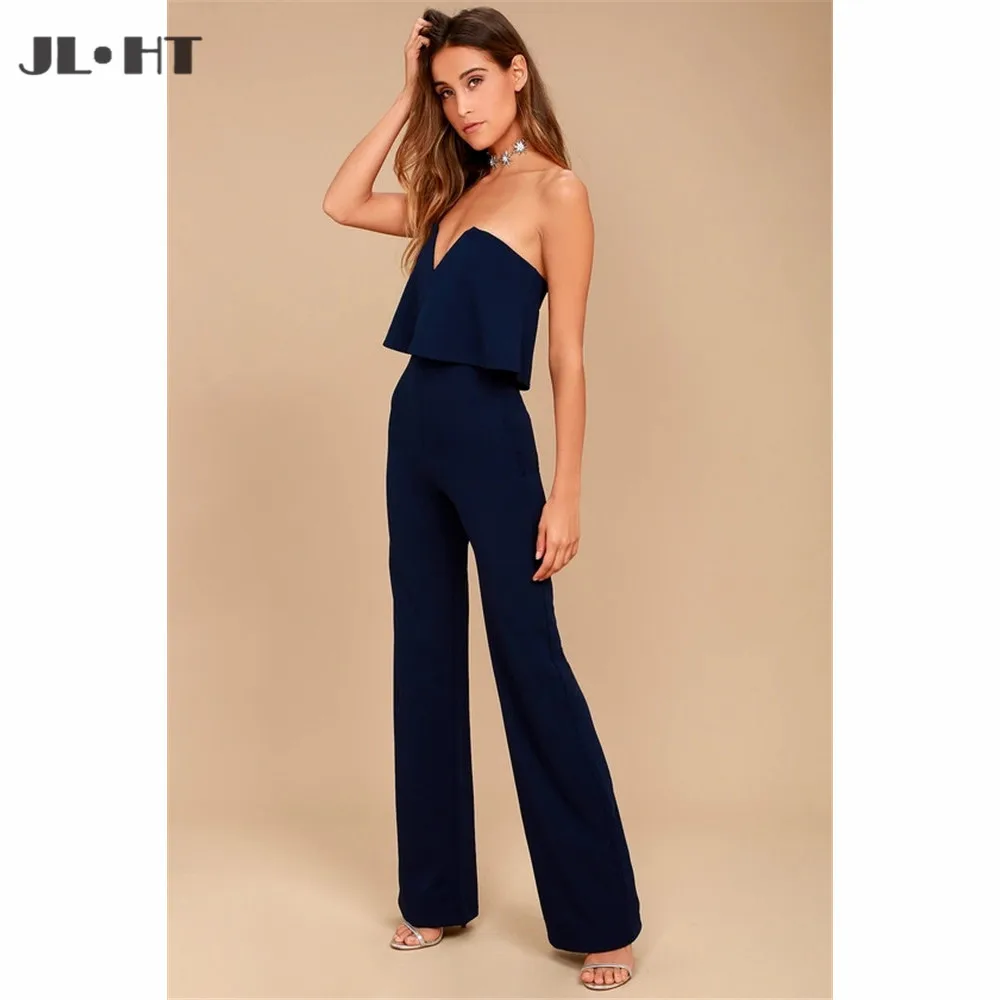 navy blue formal jumpsuit