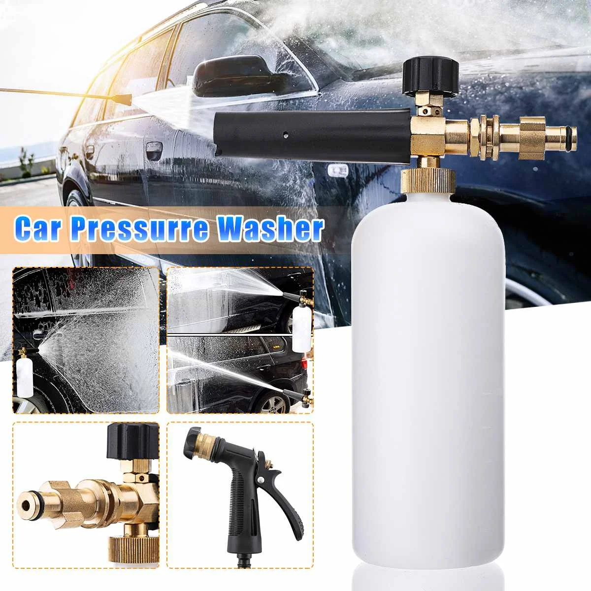 Car Pressure Washer Lance Snow Foam Bottle Power Tools Compatible Snow