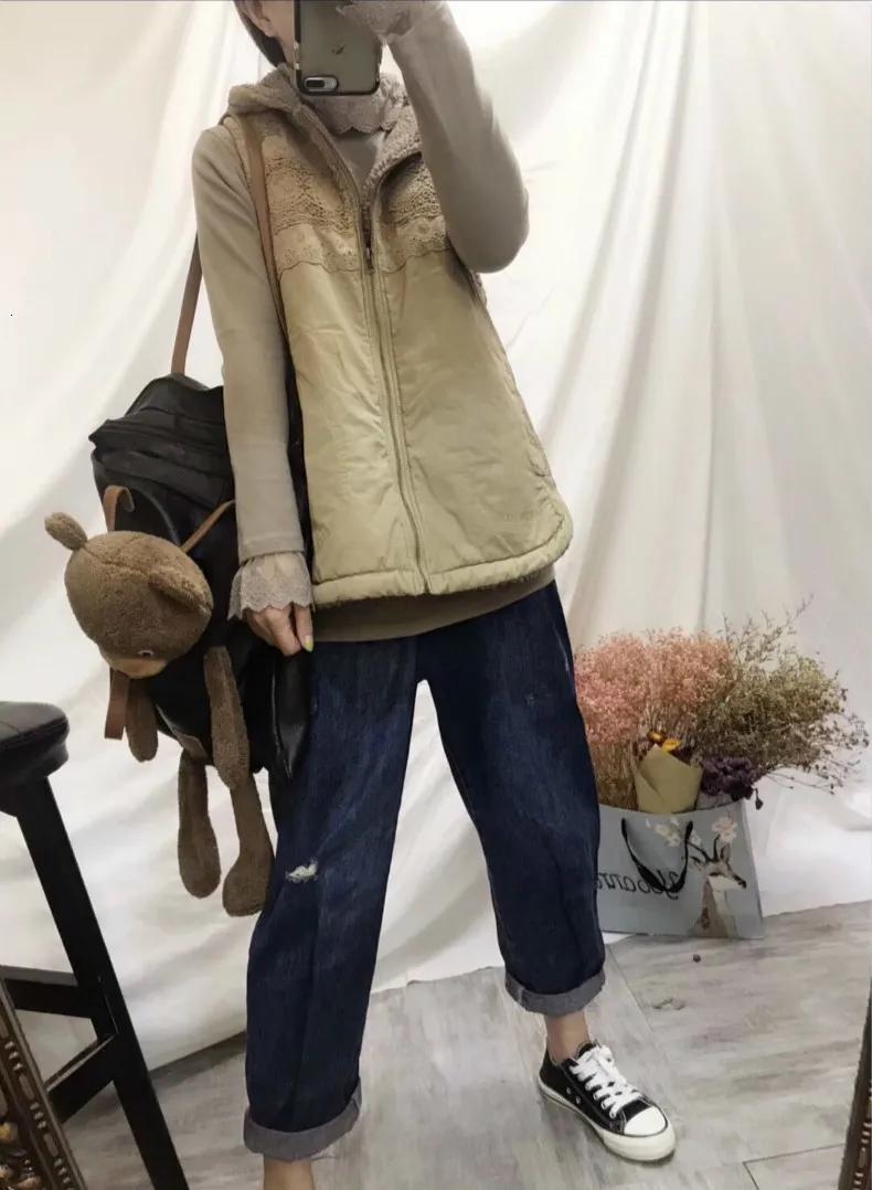 Max LuLu, модная Корейская женская зимняя одежда в стиле панк, женские кружевные утепленные жилеты с капюшоном, меховое пальто без рукавов, безразмерный жилет