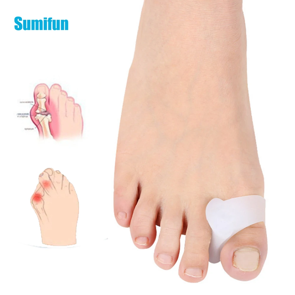 

2Pcs Big Toe Separator Straightener Silicone Gel Foot Fingers Protector Bone Corrector Bunion Adjuster Feet Massager Pedicure