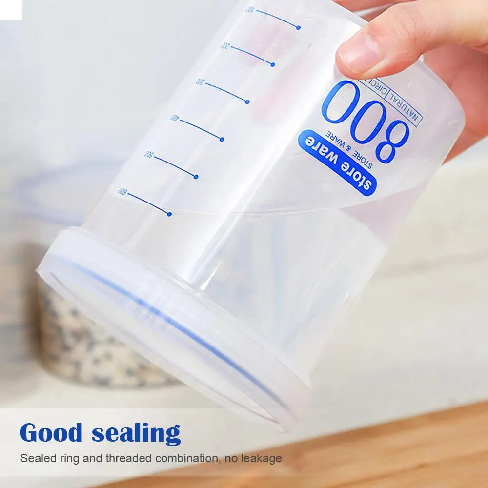 1050ML Cover Sealing Cans Food Storage Tanks Plastic Thick Storage Bottle Storage boxes kitchen tools Home Organization Jars