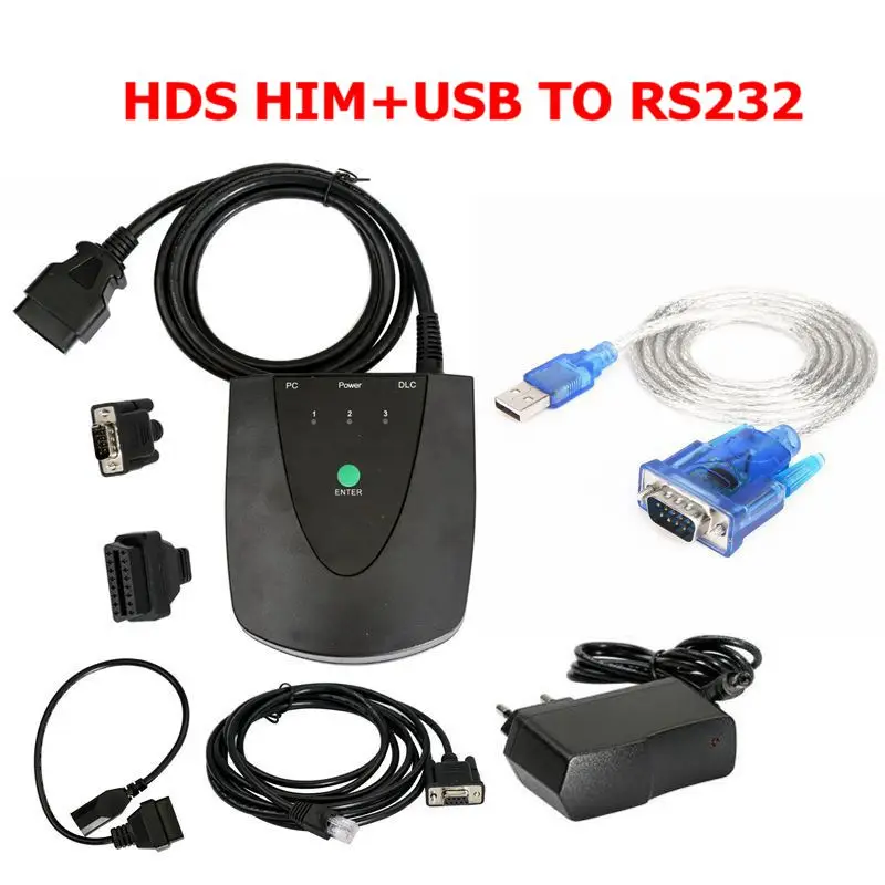 Новейший V3.102.051 для Honda HDS HIM диагностический инструмент с двойной панелью HDS HIM с Z-TEK USB1.1 к RS232 соединитель преобразования - Цвет: HDS HIM ADD RS232