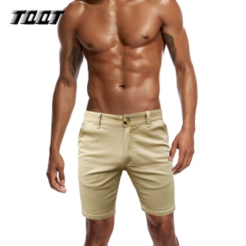 

TQQT Shorts Elastic Waist Slim Knitted Cargo Short Cotton Material Bermuda Pockets Men'S Short Breathable Solid Shorts 7P0118