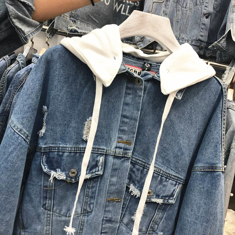 CHICATWILL, винтажная женская джинсовая куртка в стиле панк с блестками и надписями, Женская свободная короткая верхняя одежда с длинными рукавами