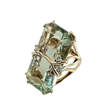 

Chic Geometric Rectangle Rhinestone Ring For Women Personalized Women Metal Line Tree Of Life Shape Finger Ring Wedding Jewelry