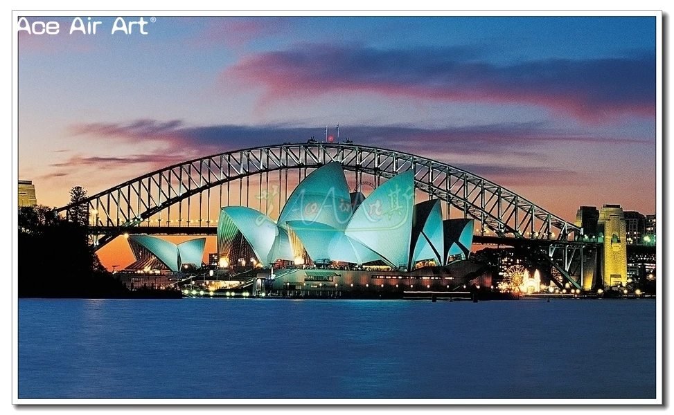 Famous Australia Tourist Attraction 5D DIY Diamond Painting Full Drill Sydney Harbour Bridge And Opera House in New South Wales 5D DIY Diamond Painting luxury