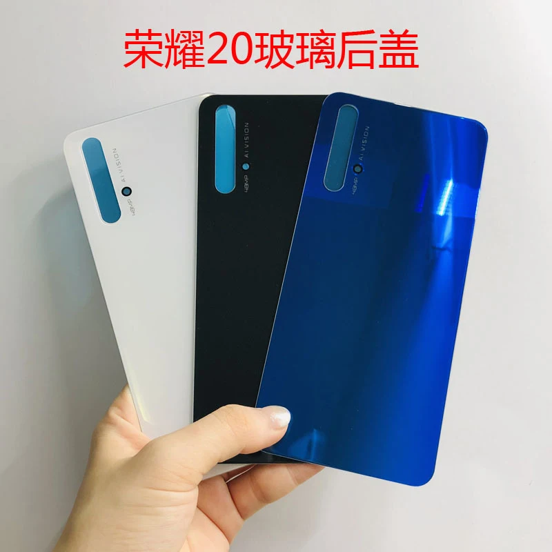 Заднее стекло для Huawei Honor 20 Крышка батарейного отсека задняя панель Корпус + клей