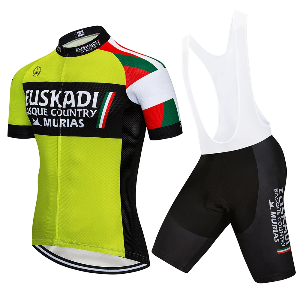 Ropa de ciclismo del equipo EUSKADI MURIAS para hombre, Jersey de secado rápido para bicicleta, pantalones cortos de Gel 20D para verano, 2021