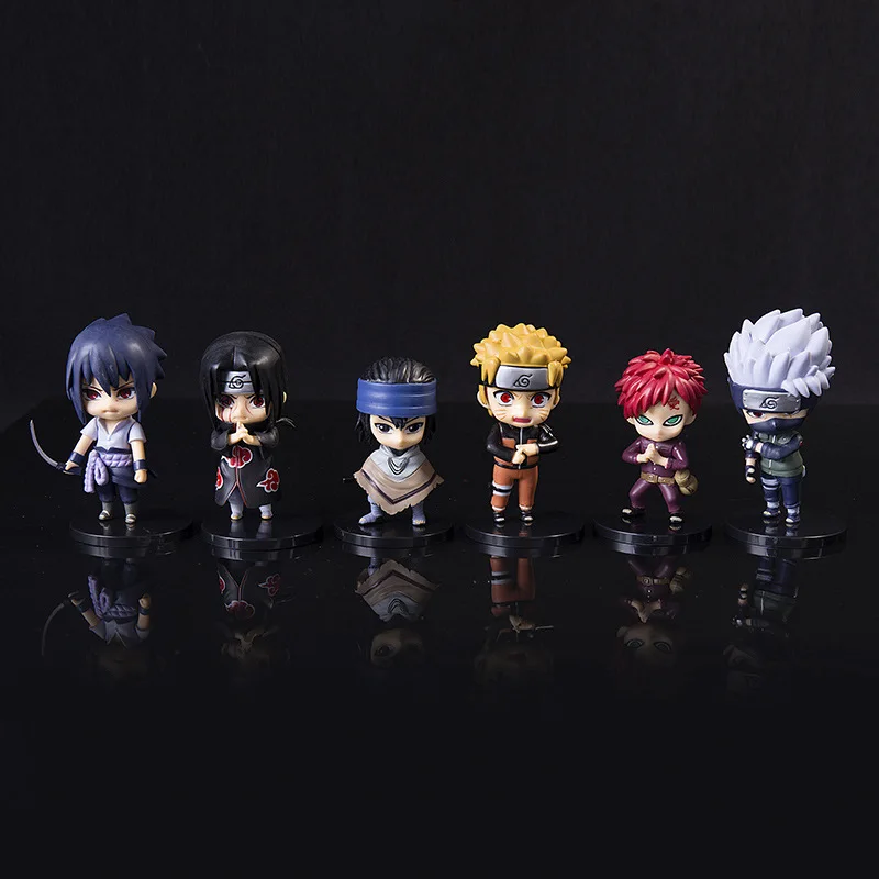 

1pcs10cm Anime Naruto Figure Toy Sasuke Kakashi Sakura Gaara Itachi Obito Madara Killer Bee Mini Model Doll for Children