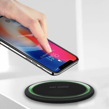 

QI Fast Wireless Charger for Android iPhone Samsung Huawei Xiaomi 15W Fast Charging Ultra-thin Wireless Charger