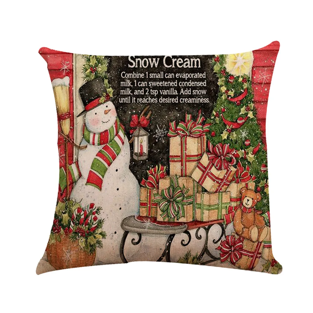Рождество наволочки снег Рождество печати белье для дивана; для кровати; для автомобиля бросок наволочки подушки Чехлы Capa de Almofada дропшиппинг - Цвет: G