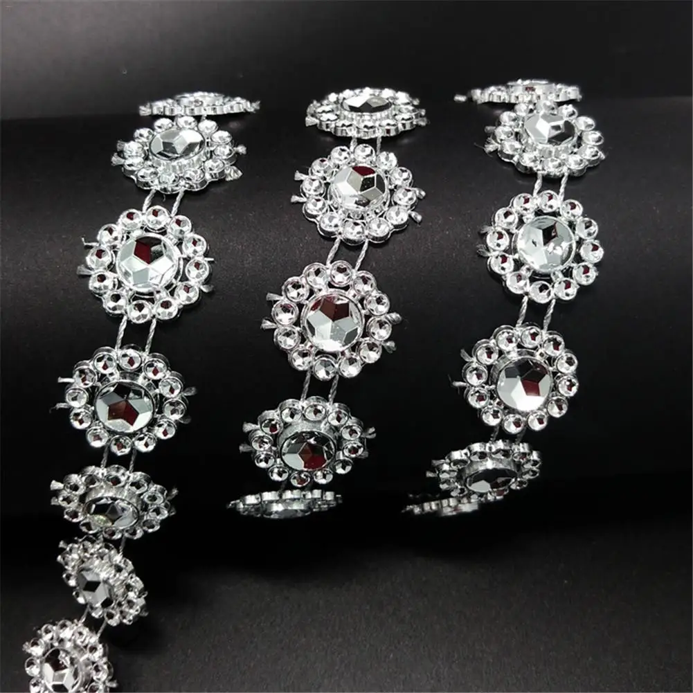 Diy Single-row Sunflower Rhinestone Beads String Hand Crafts Innovative Wedding Home Party Decor Hair Decorations | Дом и сад