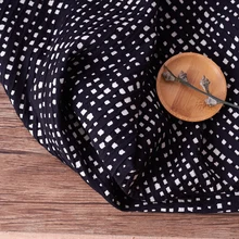 Высокое качество хлопок tissu Топ бренд черный и белый пряжа окрашенная ткань осень и зима утолщение Верхняя одежда материал