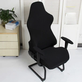 

Stretchy Back Chair Cover For Home Office Computer Armchair Seat Soft Covers Seat Cover Anti-dirty Office Computer Chair Cover S