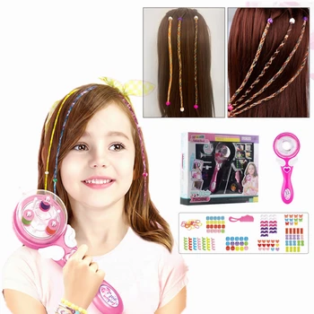 

Girl's Hair DIY Accessories Magic Weaver Braider Electric Braids Machine Kids Education Hand Made Pretend Play Beauty Kit Toys
