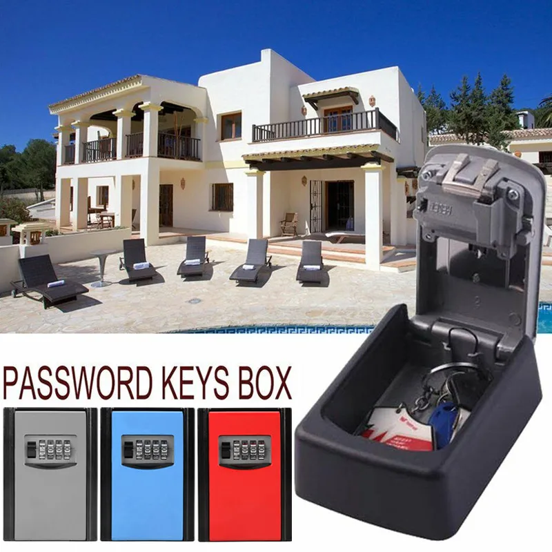 Алюминиевый сплав ящик для ключей с паролем замок безопасности хранения 4 цифры