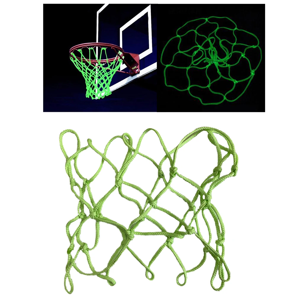 Luminous Basketball Net Kids Child Basketball Nylon Hoop Glow in the Dark Mesh Aim Goals