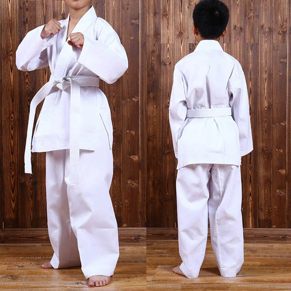 Karate Uniform Martial Arts Student Gi Child Youth Adult Lightweight with Belt 