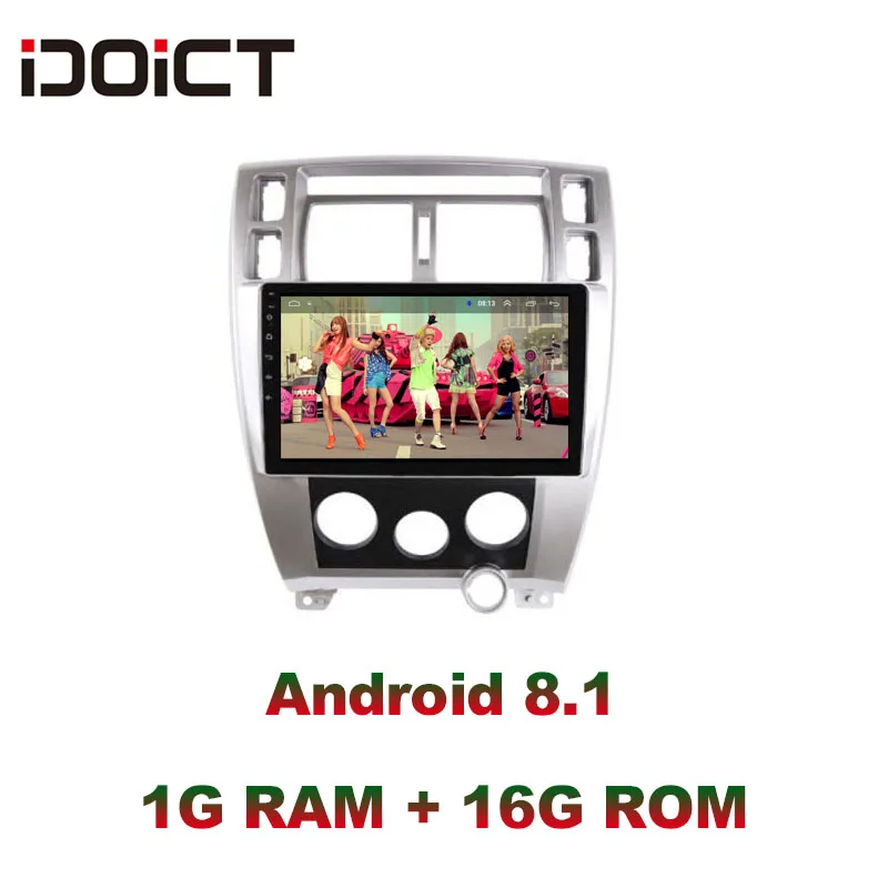 Автомобильный DVD плеер IDOICT Android 8 1 GPS навигация мультимедиа для Hyundai Tucson Radio 2006 2014