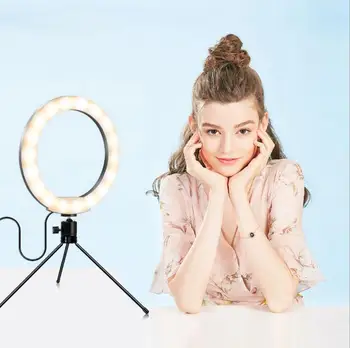 

DROCLIE 20cm 26cm Shaped Light 8 Inch Live Light 10 Inch Portable Floor Mobile Phone Stand Live Beauty Selfie Led Ring Light.