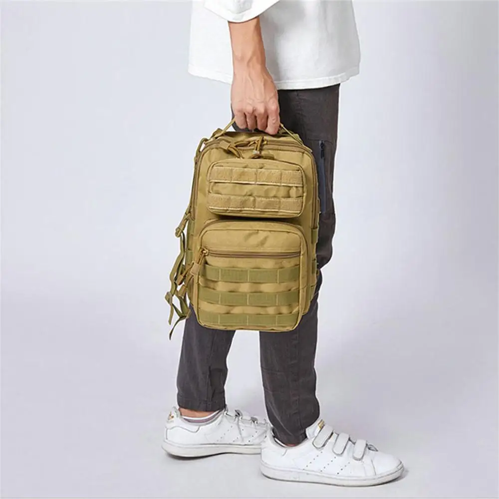 

Chest Pack Nylon Backpack Crossbody Bag Portable Tactical Shoulder Bag Multifunctional Wallet Phone Pocket Male Sports