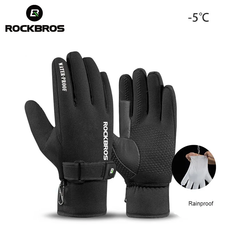 rockbros winter cycling gloves