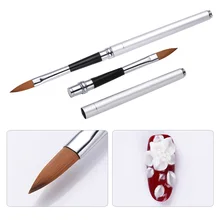 แปรงเล็บจิตรกรรมจิตรกรรมปากกาวาดดอกไม้อะคริลิคแปรงสำหรับ UV เจลลายดอกไม้ Liner วาดปากกาแปรงเล...(China)