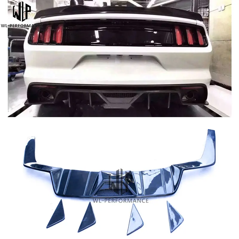 

Mustang Carbon fiber henntop type Rear Lip Spoiler Diffuser car body kit for Ford Mustang 15-up Car styling use