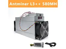 

ASIC Chip Miner ANTMINER L3++ 580MH/s With PSU Scrypt Miner LTC1.62J/MH+10% Litecion Mining Machine Better Than ANTMINER L3+ S9