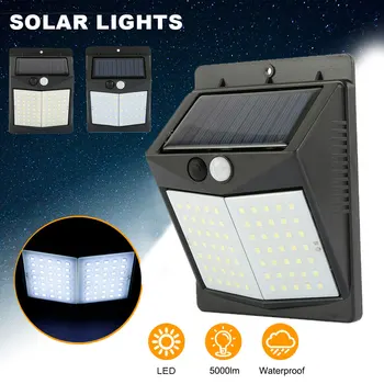 

50/70/90 LED Outdoor Solar Wall Lamp Waterproof PIR Motion Sensor Garden Light Solar Powered Spotlight Sunlight Street Light