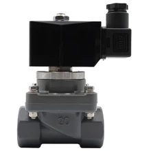 НПВХ/ХПВХ антикоррозийный нормально закрытый Соленоидный клапан, DN15-50 антикоррозийный защитный энергосберегающий электросоленоидный клапан, 0,1~ 6 ба