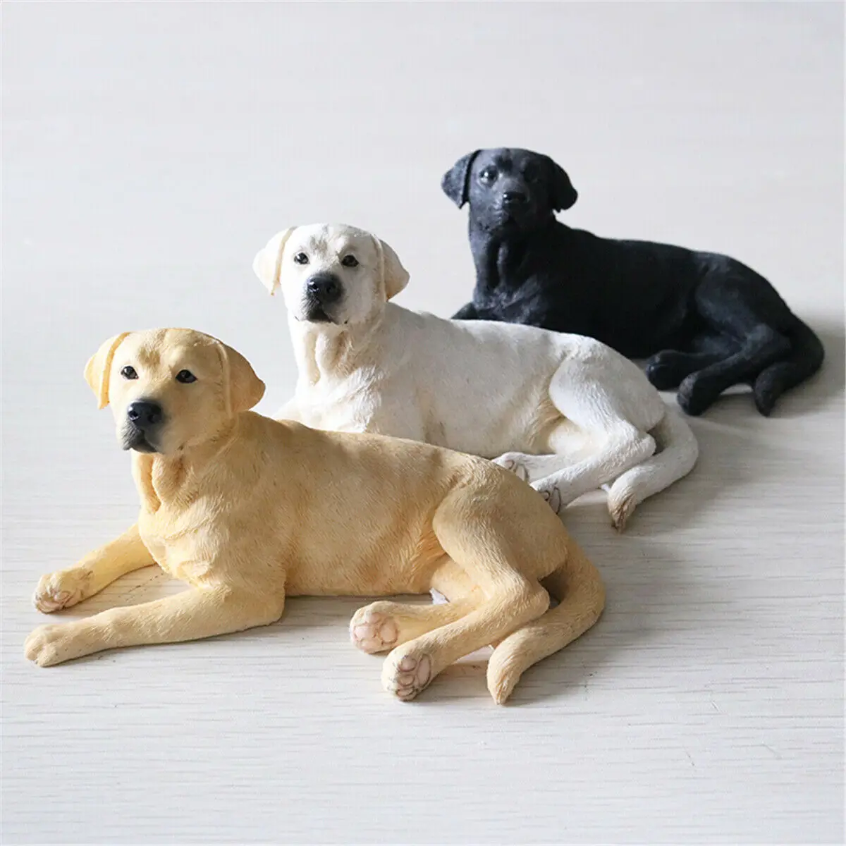 

JJM Labrador Retriever Loyal Dog Pet Figure Animal Car Decoration Model Toy PVC Model Educational for Children Adults Kids Gift