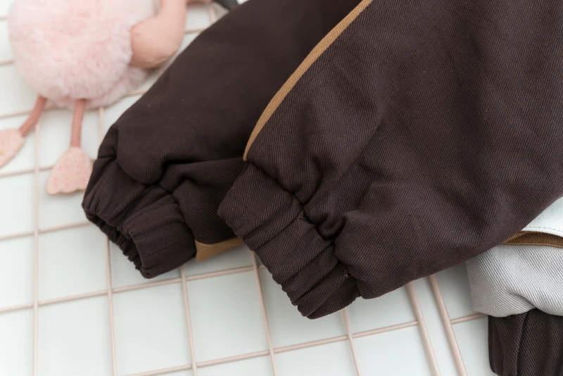 Toast Bread Patchwork Thick Women's Winter Coat Parka Long Sleeve Button-down Hooded Coat Outwear