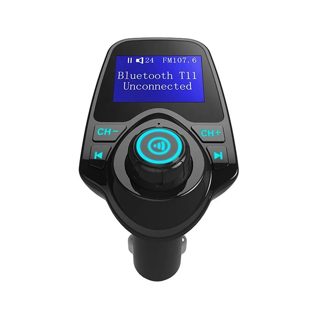 Автомобильный Bluetooth Hands-free ЖК-экран двойной USB микрофон MP3 TF fm-передатчик абсолютно и высококачественный
