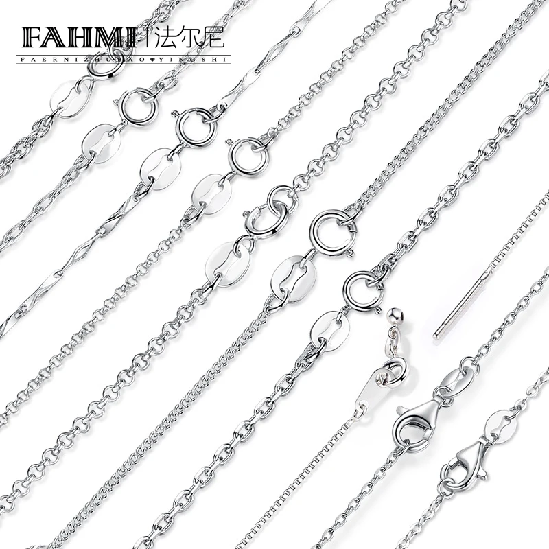 2020 Classic Basic Chain 100% 925 Sterling Silver Lobster Clasp Adjustable Necklace Fashion Jewelry Women | Украшения и