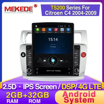 

Tesla screen 2G+32G Android Car Radio GPS for Citroen C4 C-Triomphe C-Quatre 2004-2009 car dvd player car accessory multimedia