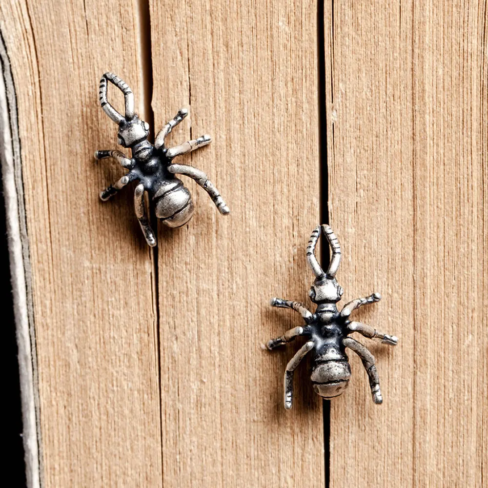 

Unique Design Real 100% 925 Sterling Silver Spider Insects Stud Earrings Gothic Punk Jewelry 2024 New Christmas