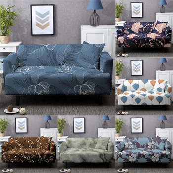 

Homesky Flower Sofa Covers for Living Room Marble Sectional Couch Cover Set Stretch Sofa Slipcover 1/2/3/4 Seater