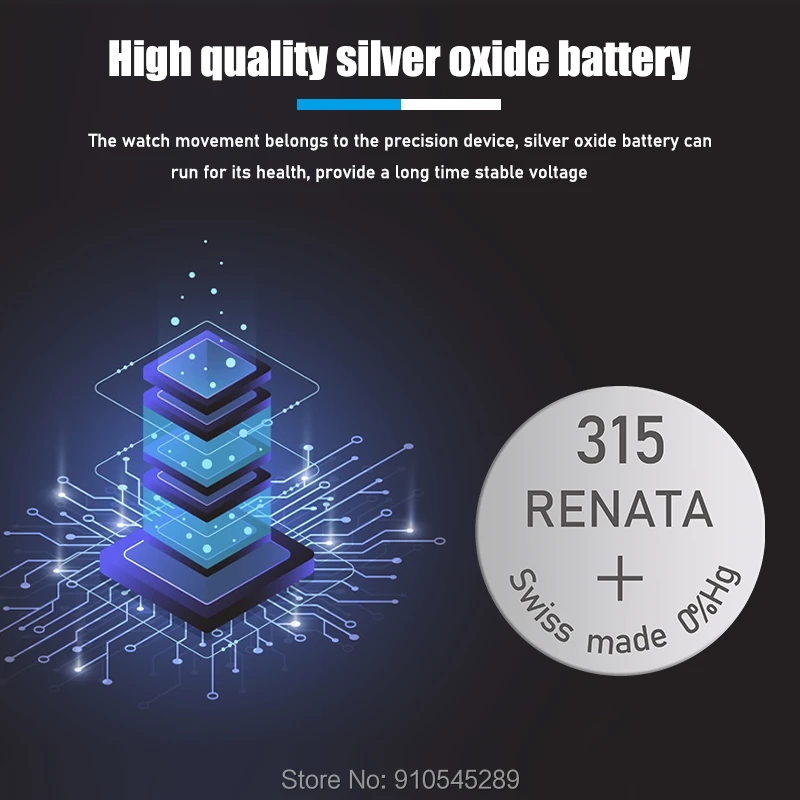 lithium battery pack 5Pcs/Lot Renata 315 100% Original Brand New LONG LASTING SR716SW SR716 1.55V Swiss Made Silver Oxide Watch Battery Renata 315 lithium ion battery pack