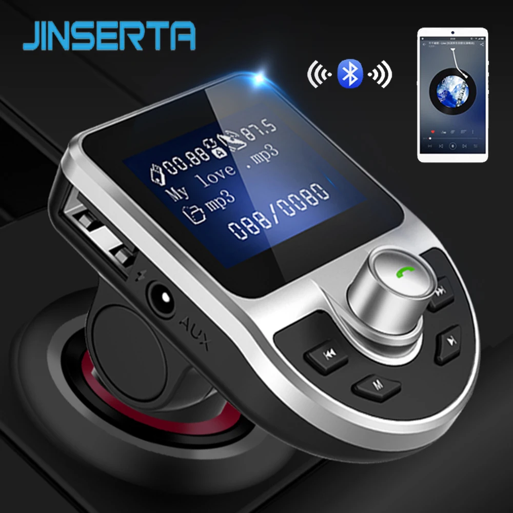 Автомобильный FM трансмиттер JINSERTA Bluetooth AUX вход/выход|fm transmitter|car fm transmitterfm transmitter