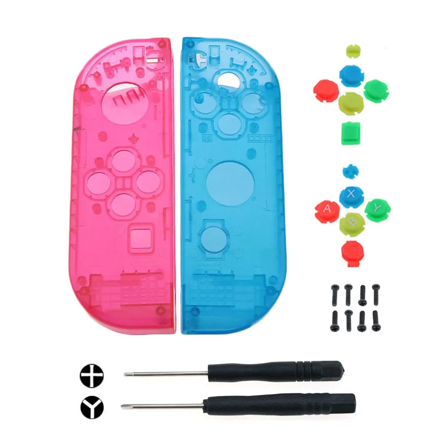 PU cltgxdd Color Plastic Shell Replacement Repair Kit DIY Case Cover Housing for Nintend Switch Joy-Con Controller Button - Color: PU
