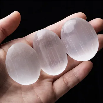 

1pcs Natural Massage Stones Massage Natural Selenite Rock Body Health Care Stone Quartz Crystal Natural Energy Massage