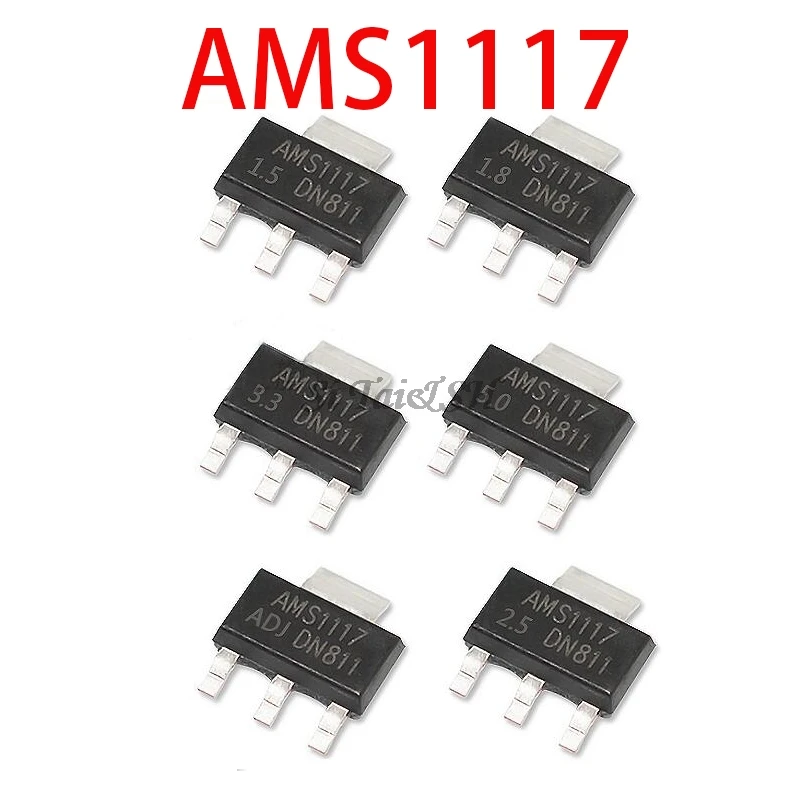 20 шт. AMS1117 AMS1117-3.3V AMS1117-ADJ AMS1117-1.8 AMS1117-1.2 AMS1117-5.0 AMS1117-2.5 AMS1117-3.3 AMS1117-1.5 | Электронные