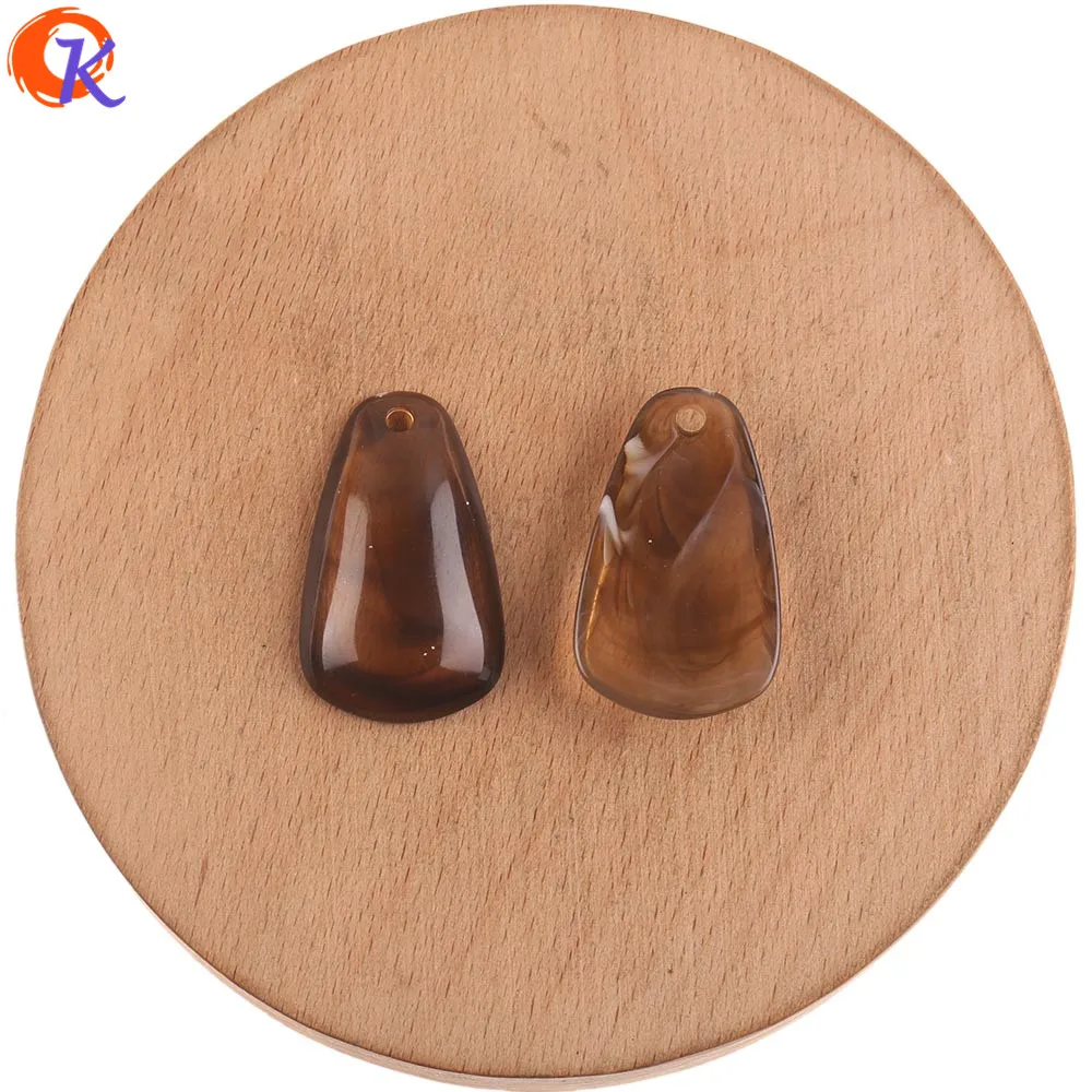 Cordial Design 19x30mm 240Pcs Acrylic Beads/DIY Making/Beads Jewelry/Marble Effect Beads/Drop Shape/Hand Made/Earring Findings - Цвет: Deep Brown
