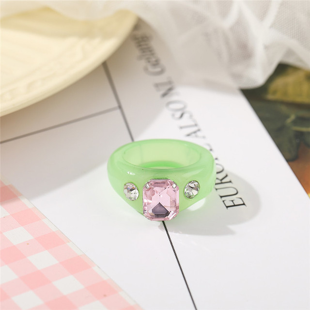 Fashion Acetic Acid Flower Rings for Women Lady Personality Leopard Acrylic Opening Adjustable Rings Finger Jewelry Gift